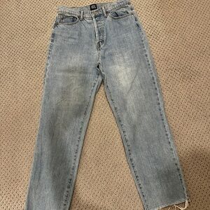 BDG Blue Slim Straight-Leg High-Rise Jeans